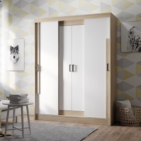 Шкаф-купе Смарт ШКК-06 (дуб сонома/белый) в Ишиме - ishim.mebel24.online | фото