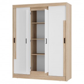 Шкаф-купе Смарт ШКК-06 (дуб сонома/белый) в Ишиме - ishim.mebel24.online | фото 3