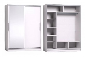 Шкаф-купе Strike/Страйк 1600 с зеркалом (Зеркало/ЛДСП) Белый в Ишиме - ishim.mebel24.online | фото