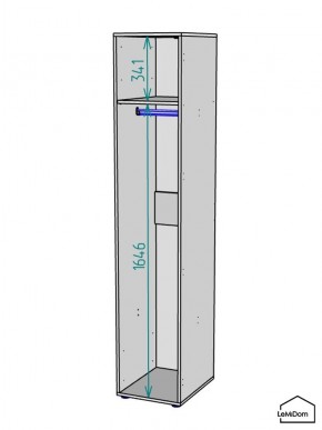 Шкаф Linnea MHR-1 2050х400х510 (Графит-М 11.1.25) в Ишиме - ishim.mebel24.online | фото 3