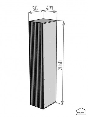 Шкаф Linnea MHR-1-3 2050х400х510 (ДВ-М 11.1.25) в Ишиме - ishim.mebel24.online | фото 2