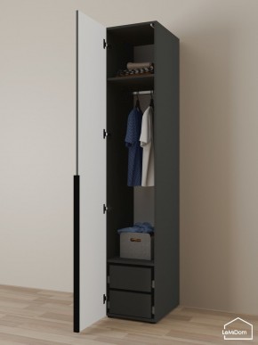 Шкаф Linnea MHR-1-3 2050х400х510 (Графит-М 11.1.25) в Ишиме - ishim.mebel24.online | фото 5