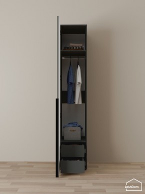 Шкаф Linnea MHR-1-3 2050х400х510 (Графит-М 11.1.25) в Ишиме - ishim.mebel24.online | фото 6