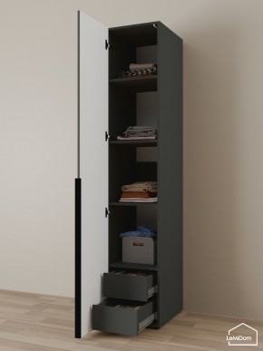 Шкаф Linnea MHR-1-4 2050х400х510 (Графит-М 11.1.25) в Ишиме - ishim.mebel24.online | фото 6