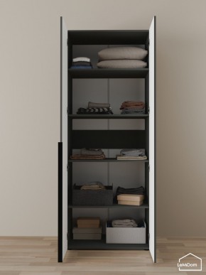 Шкаф Linnea MHR-2-2 2050х800х510 (Графит-М 11.1.25) в Ишиме - ishim.mebel24.online | фото 4