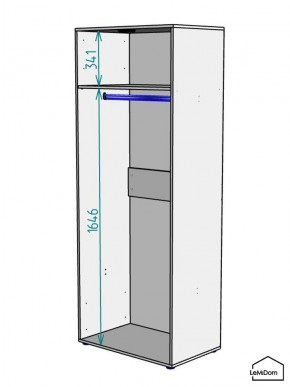 Шкаф Linnea MHR-2PO 2050х800х510 (Белый-М 11.1.2) в Ишиме - ishim.mebel24.online | фото 3