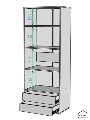 Шкаф Linnea MHR-2PO-4 2050х800х510 (Белый-М 11.1.2) в Ишиме - ishim.mebel24.online | фото 3