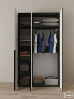 Шкаф Linnea MHR-3-1 2050х1200х510 (Графит-М 11.1.25) в Ишиме - ishim.mebel24.online | фото 4