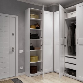 Шкаф МАКС однодверный узкий, цвет белый в Ишиме - ishim.mebel24.online | фото 4