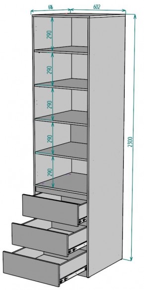 Шкаф Мальта H158 в Ишиме - ishim.mebel24.online | фото 2