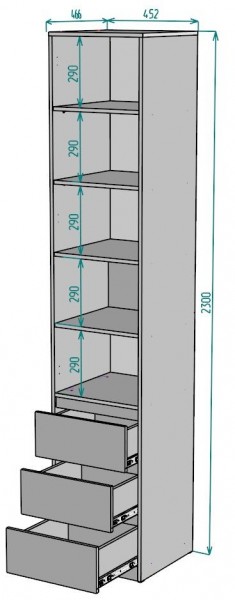 Шкаф Мальта H159 в Ишиме - ishim.mebel24.online | фото 2