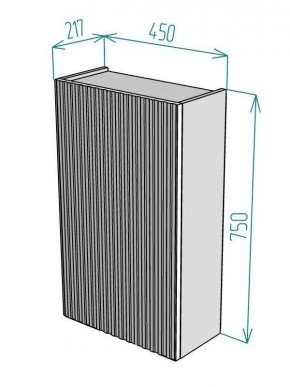 Шкаф навесной для ванной MH8-MA 600х750 (Белый-М 10.1.1) Белый глянец в Ишиме - ishim.mebel24.online | фото 10