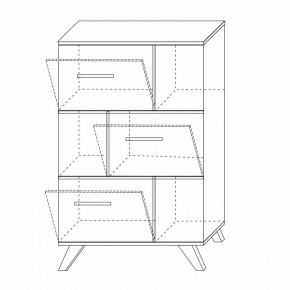 Шкаф низкий с нишами Вега Скандинавия в Ишиме - ishim.mebel24.online | фото 3