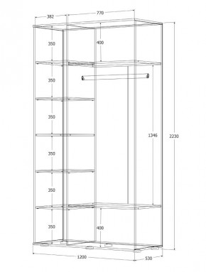 Шкаф Норден 1200 (Белый текстурный) в Ишиме - ishim.mebel24.online | фото 3