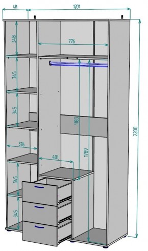 Шкаф Ольга H57 в Ишиме - ishim.mebel24.online | фото 2