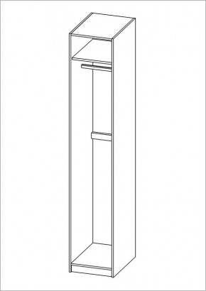 Шкаф ПЕГАС однодверный, цвет Дуб Сонома в Ишиме - ishim.mebel24.online | фото 3