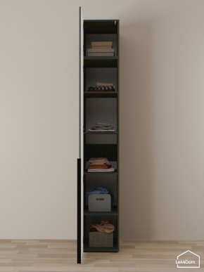 Шкаф с антресолью Linnea MHR-1A-2 2450х400х510 (Графит-М 11.1.25) в Ишиме - ishim.mebel24.online | фото 4