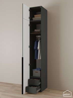 Шкаф с антресолью Linnea MHR-1A-3 2450х400х510 (Графит-М 11.1.25) в Ишиме - ishim.mebel24.online | фото 5
