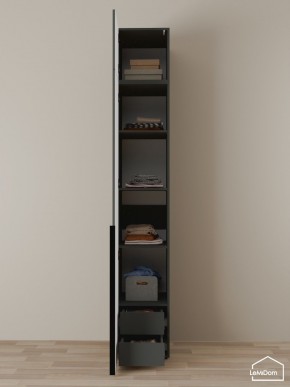 Шкаф с антресолью Linnea MHR-1A-4 2450х400х510 (Графит-М 11.1.25) в Ишиме - ishim.mebel24.online | фото 4