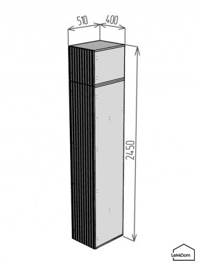 Шкаф с антресолью Linnea MHR-1POA-2 2450х400х510 (Белый-М 11.1.2) в Ишиме - ishim.mebel24.online | фото 2