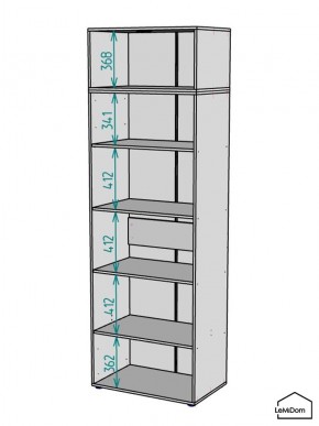Шкаф с антресолью Linnea MHR-2A-2 2450х800х510 (Белый-М 11.1.1) в Ишиме - ishim.mebel24.online | фото 3