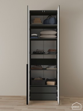 Шкаф с антресолью Linnea MHR-2A-3 2450х800х510 (Графит-М 11.1.25) в Ишиме - ishim.mebel24.online | фото 5