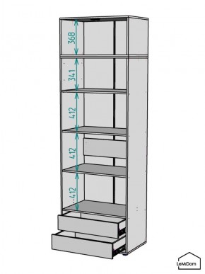 Шкаф с антресолью Linnea MHR-2A-4 2450х800х510 (Белый-М 11.1.1) в Ишиме - ishim.mebel24.online | фото 3