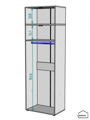 Шкаф с антресолью Linnea MHR-2POA-1 2450х800х510 (Белый-М 11.1.1) в Ишиме - ishim.mebel24.online | фото 3