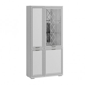 Шкаф с полками и витриной Ливорно ЛШ-6 Ясень Анкор Светлый в Ишиме - ishim.mebel24.online | фото