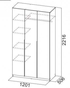 Шкаф ШК-5 (1200) Меланж в Ишиме - ishim.mebel24.online | фото 5