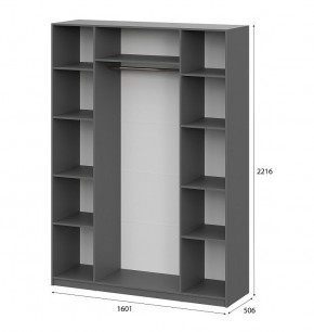 Шкаф ШК-5 (1600) Графит серый в Ишиме - ishim.mebel24.online | фото 5
