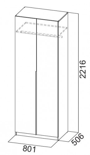 Шкаф ШК-5 (800) Графит серый в Ишиме - ishim.mebel24.online | фото