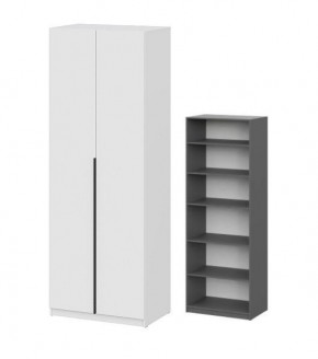 Шкаф ШК-5 + 4 полки (800) Белый текстурный в Ишиме - ishim.mebel24.online | фото 2
