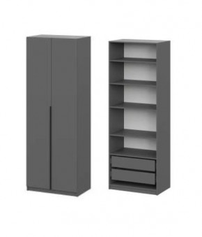 Шкаф ШК-5 + 4 полки + ящики (800) Графит в Ишиме - ishim.mebel24.online | фото