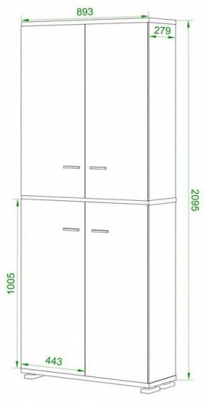 Шкаф-витрина Домино ПУ-30-3-ФС в Ишиме - ishim.mebel24.online | фото 2