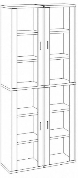 Шкаф-витрина Домино СУ(ш2в2)+4ФС в Ишиме - ishim.mebel24.online | фото 3