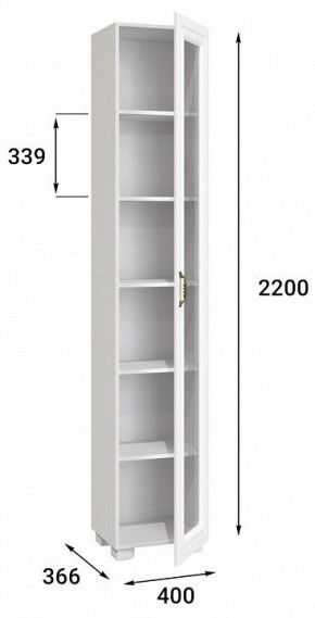 Шкаф-витрина Монблан МБ-22К со стеклом в Ишиме - ishim.mebel24.online | фото 3