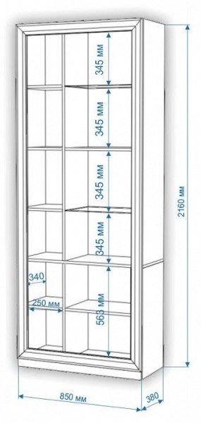 Шкаф-витрина Нобиле ШВтВ-ФСД-БЯН в Ишиме - ishim.mebel24.online | фото 3