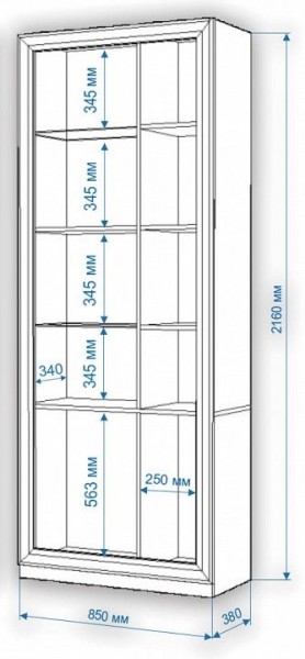 Шкаф-витрина Нобиле ШВтВ-ФСД-ФГК в Ишиме - ishim.mebel24.online | фото 3