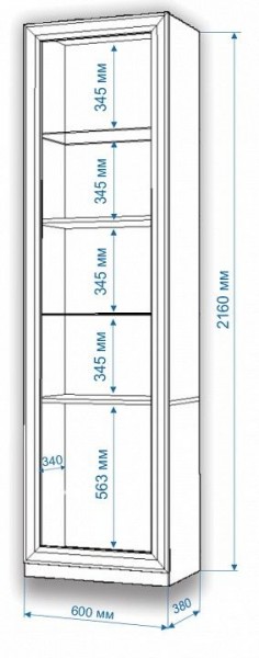 Шкаф-витрина Нобиле ВтВ-ФСД-БЯН в Ишиме - ishim.mebel24.online | фото 3