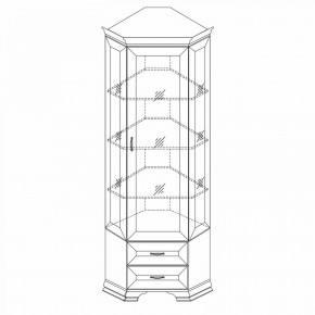 Шкаф-витрина угловой Сиена в Ишиме - ishim.mebel24.online | фото 4
