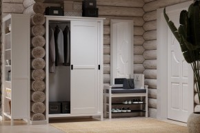 Скамья 85 Кантри для обуви, массив сосны, цвет белый в Ишиме - ishim.mebel24.online | фото 4