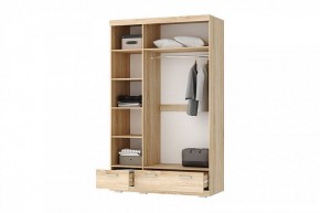 СОНАТА ШСЗ-1350 Шкаф 3дв (1 зерк.), 2ящ (дуб сонома/белый глянец) в Ишиме - ishim.mebel24.online | фото 2