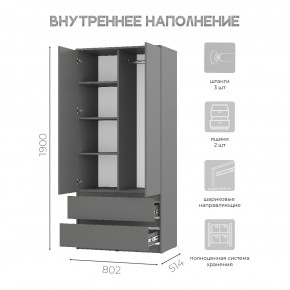 Спальня Симпл (графит) модульная в Ишиме - ishim.mebel24.online | фото 38