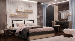 КИМ Спальный гарнитур МДФ (модульный) Графит софт/Сонома в Ишиме - ishim.mebel24.online | фото 1