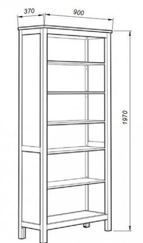 Стеллаж 00 Кантри, массив сосны, цвет белый в Ишиме - ishim.mebel24.online | фото 3