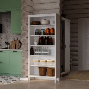 Стеллаж 00 Кантри, массив сосны, цвет белый в Ишиме - ishim.mebel24.online | фото 4