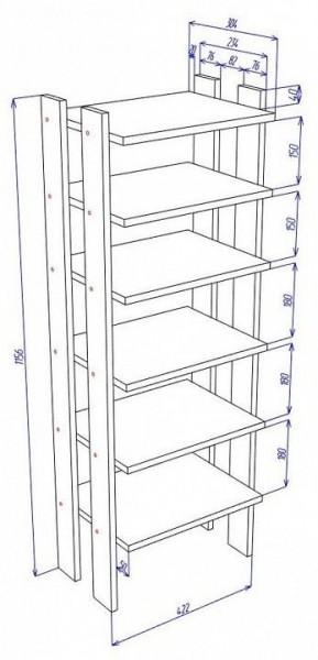 Стеллаж для обуви Cross СТЕЛ1 в Ишиме - ishim.mebel24.online | фото 4