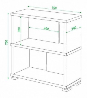 Стеллаж книжный Домино нельсон СБ-10_2 в Ишиме - ishim.mebel24.online | фото 2