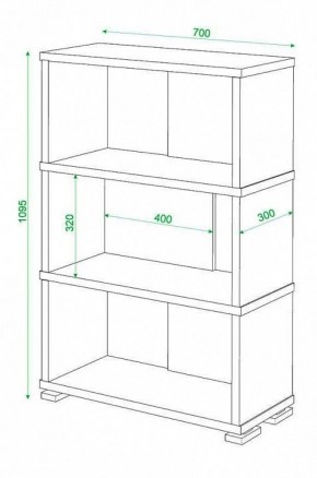 Стеллаж книжный Домино нельсон СБ-10_3 в Ишиме - ishim.mebel24.online | фото 3